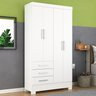 Guarda-Roupa 4 Portas 3 Gavetas GR4371 Branco Paraty Rodial Móveis - 1