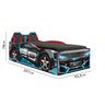 Bicama Infantil Carro Tornado Fun com Led Preto Azul Pura Magia + Colchão Ortobom - 4