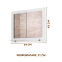 Ver imagem 4 de Armário Banheiro com Cuba e Espelho 60 Cm Branco Naturalle Ripado Bali Ii Bechara