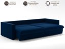 Ver imagem 4 de Sofá Tango 2,60m sem Caixa, Retrátil e Reclinável Veludocristal Azul Marinho - Netsofas