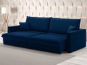 Ver imagem 1 de Sofá Tango 2,60m sem Caixa, Retrátil e Reclinável Veludocristal Azul Marinho - Netsofas