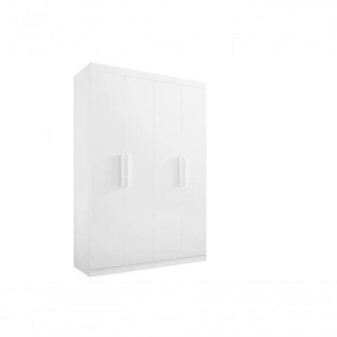 Guarda Roupa 4 Portas 3 Gavetas sem Pés Colibri Plus - D' Doro Branco