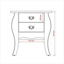 Ver imagem 5 de Mesa de Cabeceira Decorativa Bombê Premier Provençal Branco com 2 Gavetas - Patrimar Móveis
