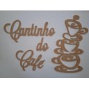 Ver imagem 2 de Cantinho do Café Decoração Mdf 6mm Placa Aplique 4 Peças