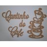 Cantinho do Café Decoração Mdf 6mm Placa Aplique 4 Peças - 2
