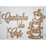 Cantinho do Café Decoração Mdf 6mm Placa Aplique 4 Peças - 4