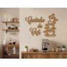 Cantinho do Café Decoração Mdf 6mm Placa Aplique 4 Peças - 1