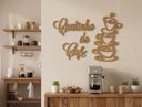 Ver imagem 1 de Cantinho do Café Decoração Mdf 6mm Placa Aplique 4 Peças