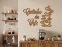 Ver imagem 3 de Cantinho do Café Decoração Mdf 6mm Placa Aplique 4 Peças