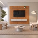 Ver imagem 1 de Conjunto Painel Dominus + Nicho Union Nicho Off White 3 Gavetas sem LED Mavaular