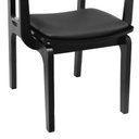 Ver imagem 6 de Cadeira Gus com Braço Madeira Maciça Encosto Telinha - Preto - Assento Estofado Corano Preto