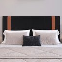 Ver imagem 2 de Kit 2 Mesinhas Suspensa Compacta Cabeceira Estofada Cama Box Queen Size 1,60 Proteção Parede - Rpm