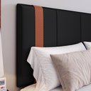 Ver imagem 4 de Kit 2 Mesinhas Suspensa Compacta Cabeceira Estofada Cama Box Queen Size 1,60 Proteção Parede - Rpm