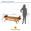 Ver imagem 3 de Recamier Banco Decorativo em Madeira 160cm Sérgio