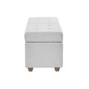 Ver imagem 3 de Recamier Bau Madri 1,40m Corino Branco - Inova Decorações