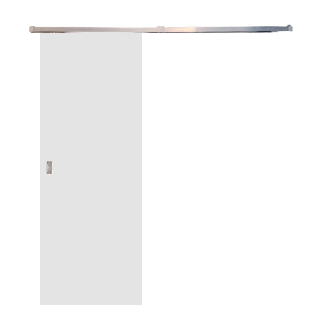 Porta de Correr Branco Prime 210x90 com Kit Aluminio - 1