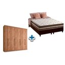 Ver imagem 1 de Cama Box Casal + Colchão Classic + Guarda Roupa Master Vip 8.4 Atacama