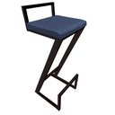 Ver imagem 2 de Banqueta Alta para Cozinha Helena Z para Area Laser Gourmet Churrasqueira Bistro Linho Azul