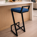 Ver imagem 1 de Banqueta Alta para Cozinha Helena Z para Area Laser Gourmet Churrasqueira Bistro Linho Azul