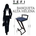 Ver imagem 6 de Banqueta Alta para Cozinha Helena Z para Area Laser Gourmet Churrasqueira Bistro Linho Azul