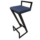 Ver imagem 3 de Banqueta Alta para Cozinha Helena Z para Area Laser Gourmet Churrasqueira Bistro Linho Azul