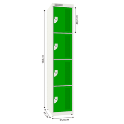 Guarda Volume de Aço 4 Portas - Nk 1334 Compatível com Capacete - 4