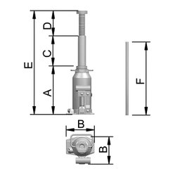 Macaco Hidráulico Garrafa 12 Toneladas Bovenau Cj12 Cj12 - 2 Macaco Hidráulico Garrafa 12 Toneladas Bovenau Cj12 Cj12 - 2