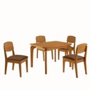 Ver imagem 2 de Conjunto Sala de Jantar Mesa Dublin Tampo em MDF e 4 Cadeiras Cleo Yescasa