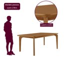 Ver imagem 7 de Conjunto Sala de Jantar Mesa Dublin Tampo em MDF e 4 Cadeiras Cleo Yescasa Marrom/Marromle