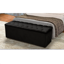 Ver imagem 3 de Baú Calçadeira Guarda Volumes Recamier Quarto Estofado 140cm:suede Preto