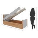 Ver imagem 4 de Cama solteiro bau Flow em Madeira Maciça