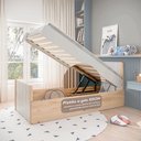 Ver imagem 7 de Cama solteiro bau Flow em Madeira Maciça