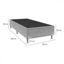Ver imagem 2 de Base para Cama Box Solteirão 96x203x28 Sued Cinza Portobel Cinza