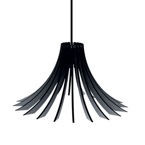 Luminária Teto tipo Pendente DALIA MDF - Completa - Cor: Preta