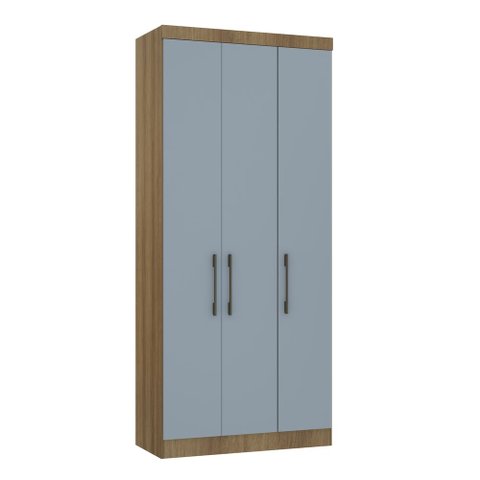 Guarda Roupa Dormitório Modulado Paris Módulo 3 Portas - Luciane 327:Avelã e Azul