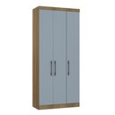 Ver imagem 1 de Guarda Roupa Dormitório Modulado Paris Módulo 3 Portas - Luciane 327:Avelã e Azul