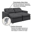 Ver mais imagens de Sofá Retrátil e Reclinável 3 Lugares 230cm Veraguas Yescasa
