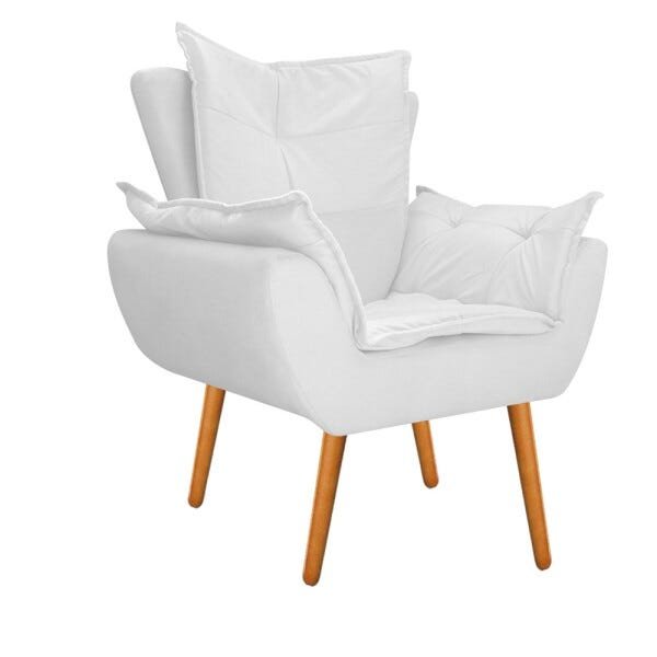 kit 03 Poltronas Apolo Palito Mel Suede Branco - STS Móveis - 2
