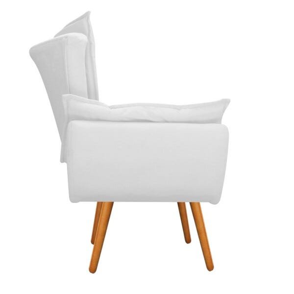 kit 03 Poltronas Apolo Palito Mel Suede Branco - STS Móveis - 4