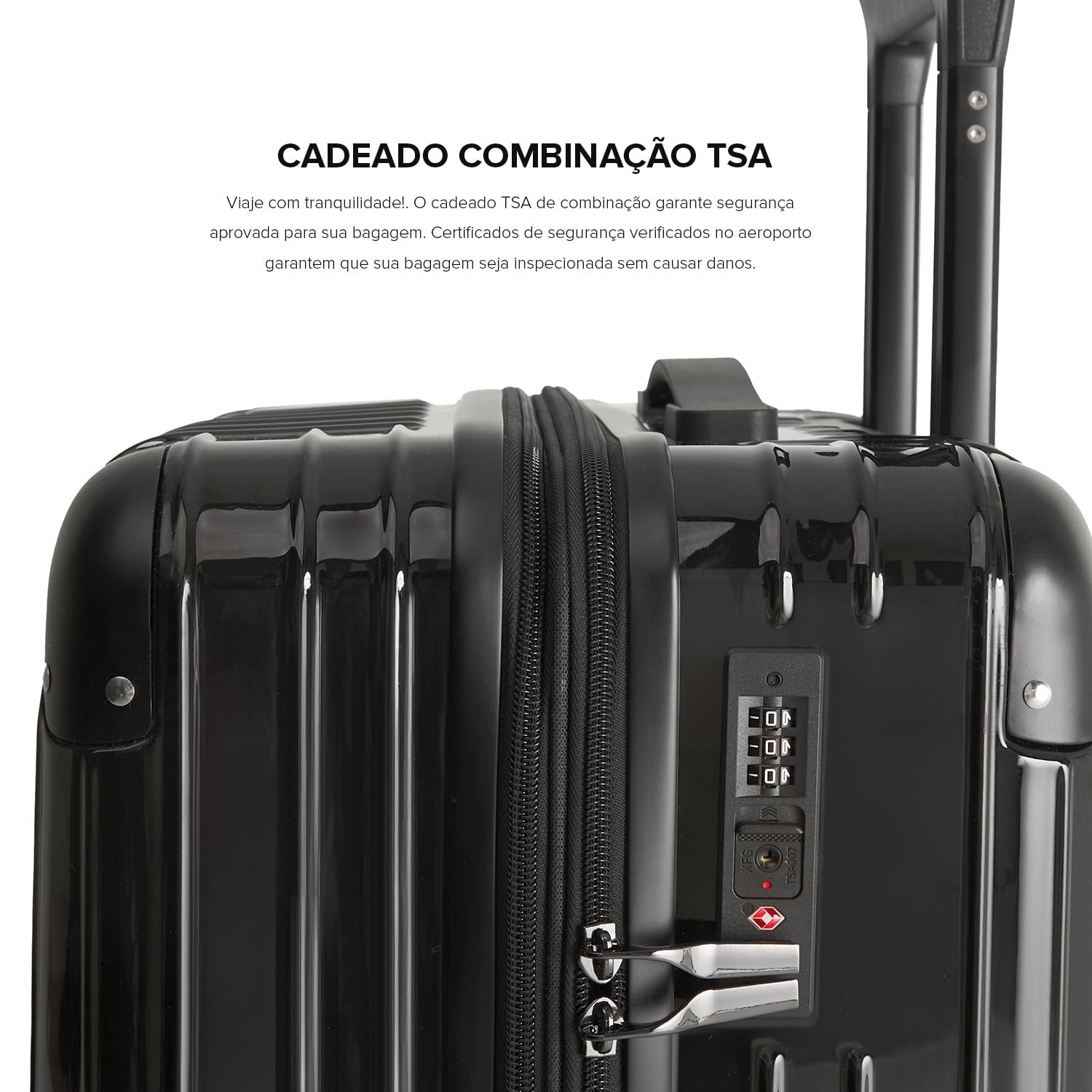 Mala de Viagem Grande 32kg Abs Policarbonato com Expasor Brasil Maloa:preto - 5