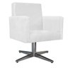 kit 03 Poltronas Beatriz Base Giratória de Metal Suede Branco - STS Móveis - 2