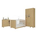Ver imagem 2 de Quarto de Bebê Completo com Berço Americano 3 em 1 Suspiro Multimóveis Mp4624 Madeirado