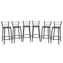 Ver imagem 1 de Kit 6 Banquetas para Bancada Flórida Preta 60cm Cozinha Gourmet Balcão Ilha Piscina Área de Lazer