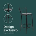 Ver imagem 4 de Kit 6 Banquetas para Bancada Flórida Preta 60cm Cozinha Gourmet Balcão Ilha Piscina Área de Lazer