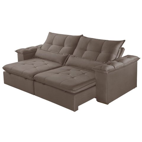 Sofá Exclusive Retrátil e Reclinável 210cm Braço 25cm Meu Sofá Online