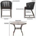 Ver imagem 4 de Mesa com 4 Cadeiras e Noronha Estofado 9 Trama Original Preto