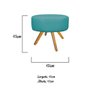 Kit Namoradeira Beatriz e Puff Sofia Base Giratória de Madeira Suede Azul Turquesa - STS Móveis - 5
