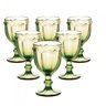 Conjunto 6 Taças para Água de Vidro Borboleta Verde 260ml Rojemac - 1