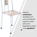 Ver imagem 7 de Conjunto de Mesa Tubular 100cm x 60cm Tampo em MDF com 4 Cadeiras Lívia Branco/Botanic Bege