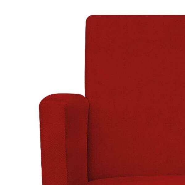 kit 03 Poltronas Beatriz Palito Mel Suede Vermelho - STS Móveis - 6